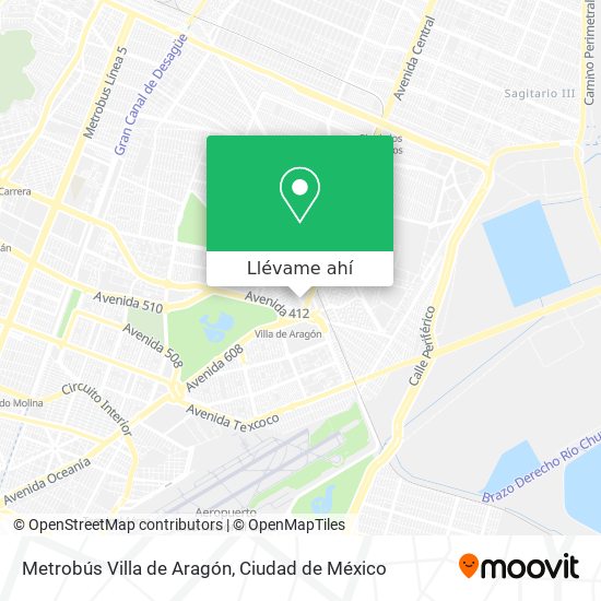 Mapa de Metrobús Villa de Aragón