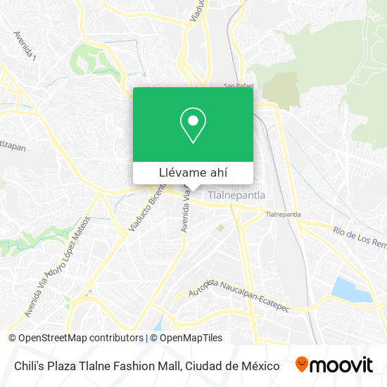 Mapa de Chili's Plaza Tlalne Fashion Mall