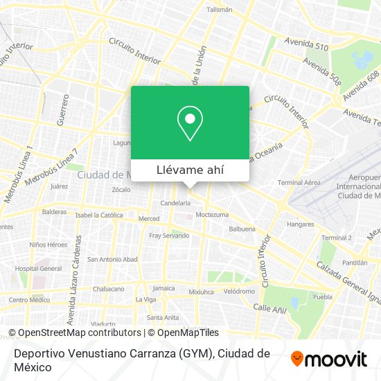Mapa de Deportivo Venustiano Carranza (GYM)