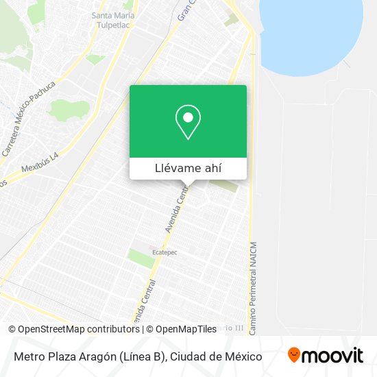 Mapa de Metro Plaza Aragón (Línea B)