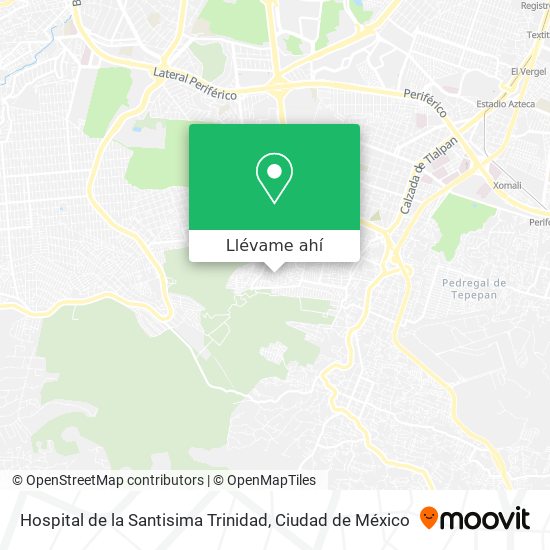 Mapa de Hospital de la Santisima Trinidad