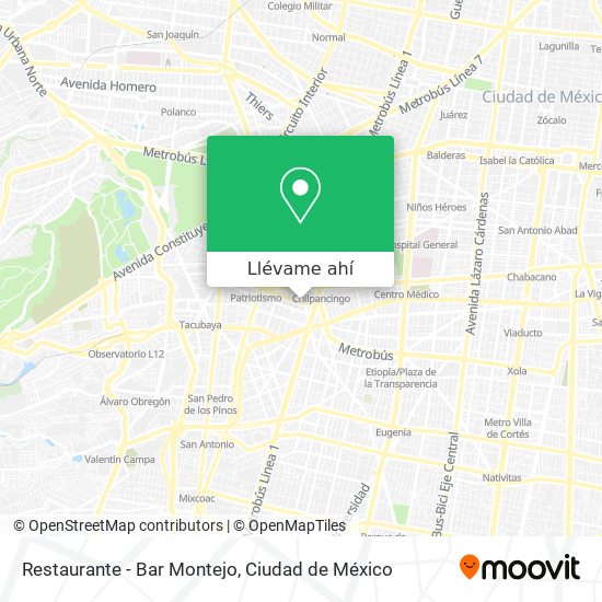 Mapa de Restaurante - Bar Montejo