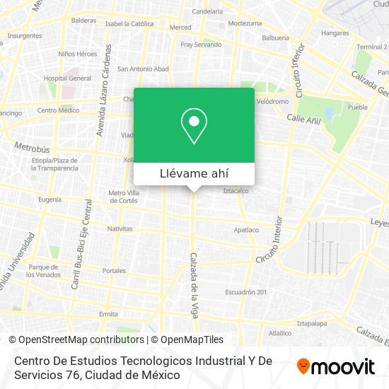 Mapa de Centro De Estudios Tecnologicos Industrial Y De Servicios 76