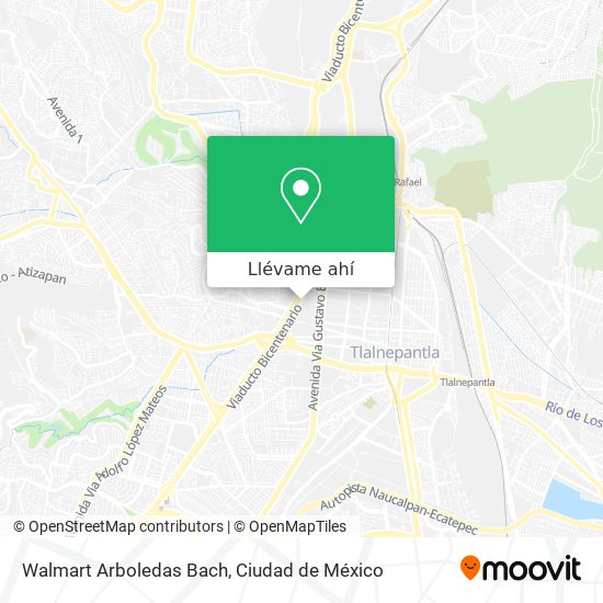 Mapa de Walmart Arboledas Bach
