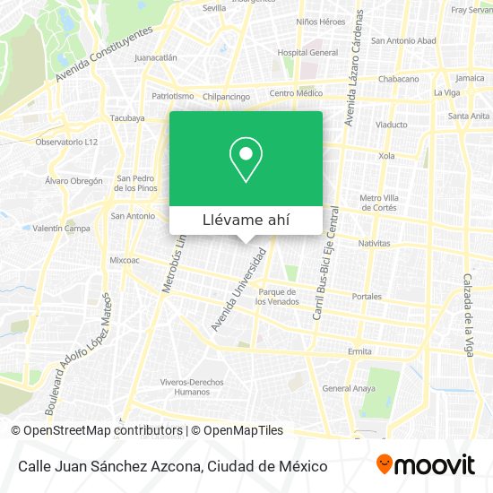 Mapa de Calle Juan Sánchez Azcona