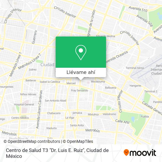 Mapa de Centro de Salud T3 "Dr. Luis E. Ruiz"