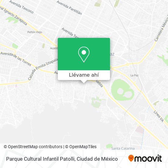 Mapa de Parque Cultural Infantil Patolli