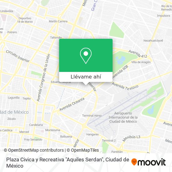 Mapa de Plaza Civica y Recreativa "Aquiles Serdan"