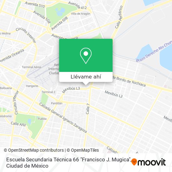 Mapa de Escuela Secundaria Técnica 66 "Francisco J. Mugica"