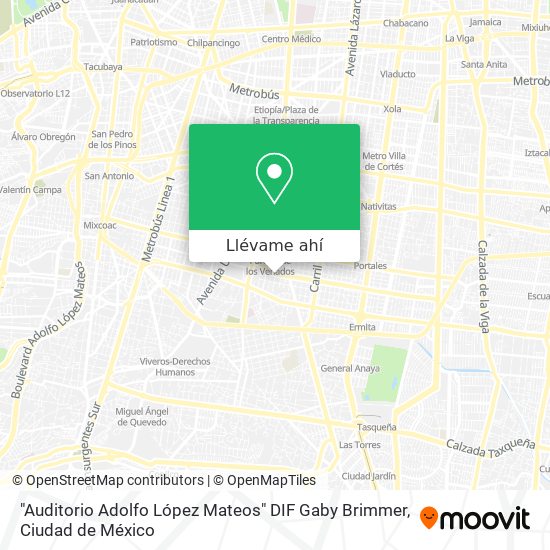 Mapa de "Auditorio Adolfo López Mateos"  DIF  Gaby Brimmer