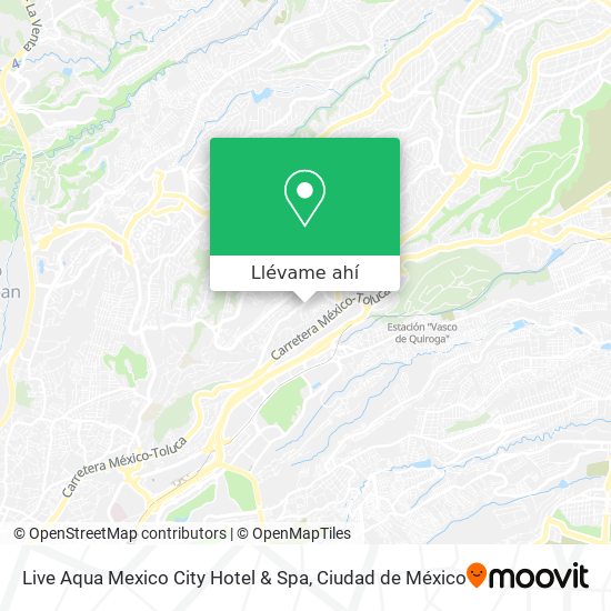 Mapa de Live Aqua Mexico City Hotel & Spa