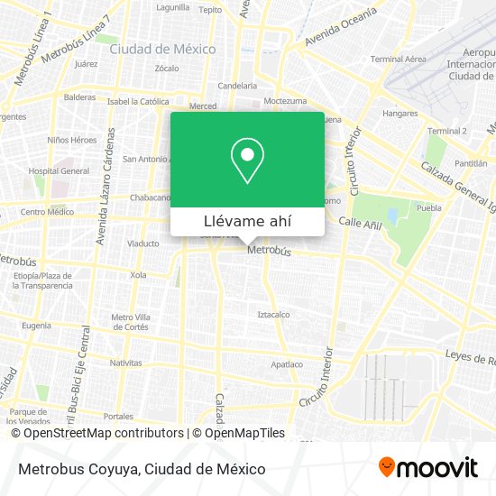 Mapa de Metrobus Coyuya