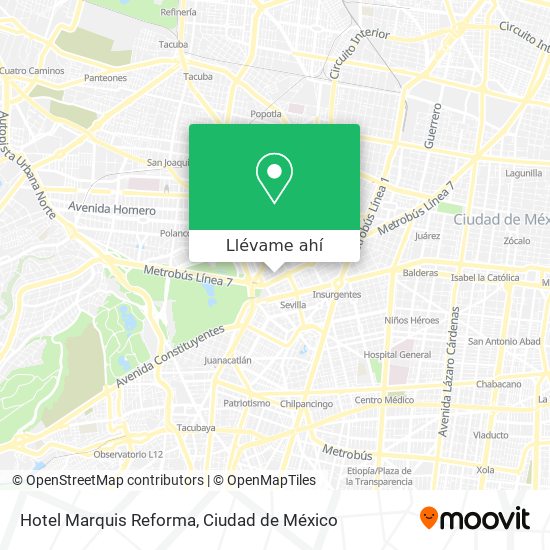 Mapa de Hotel Marquis Reforma