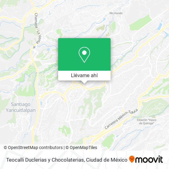 Mapa de Teocalli Duclerias y Chocolaterias