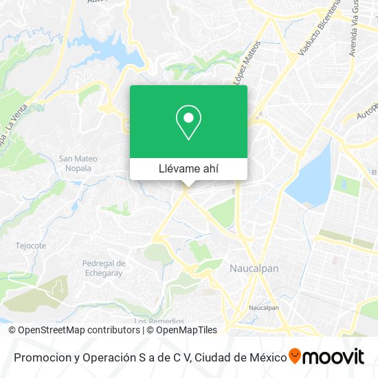 Mapa de Promocion y Operación S a de C V