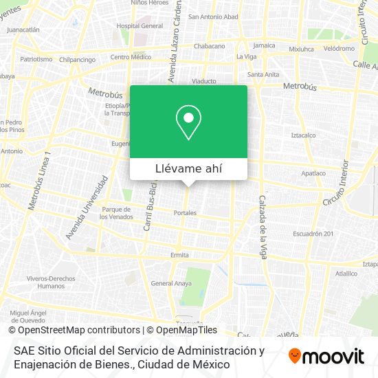 Mapa de SAE Sitio Oficial del Servicio de Administración y Enajenación de Bienes.