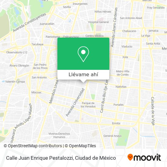 Mapa de Calle Juan Enrique Pestalozzi