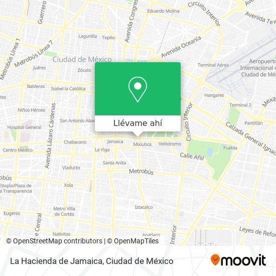 Cómo llegar a La Hacienda de Jamaica en Cuauhtémoc en Autobús o Metro?