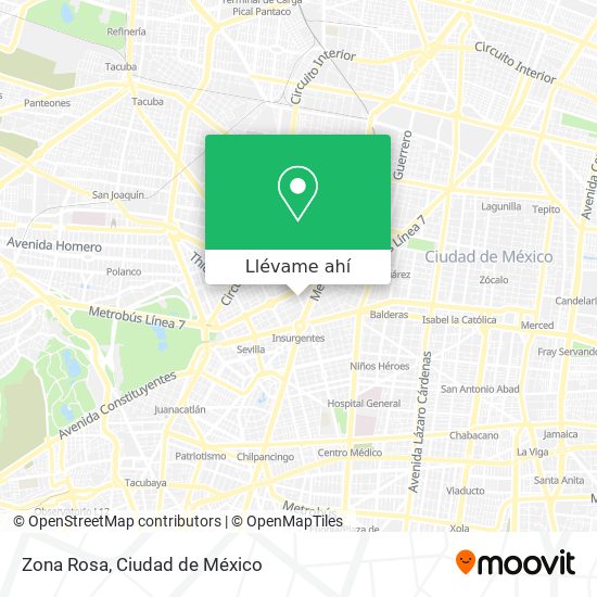 Mapa de Zona Rosa