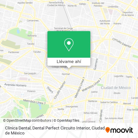 Mapa de Clínica Dental, Dental Perfect Circuito Interior