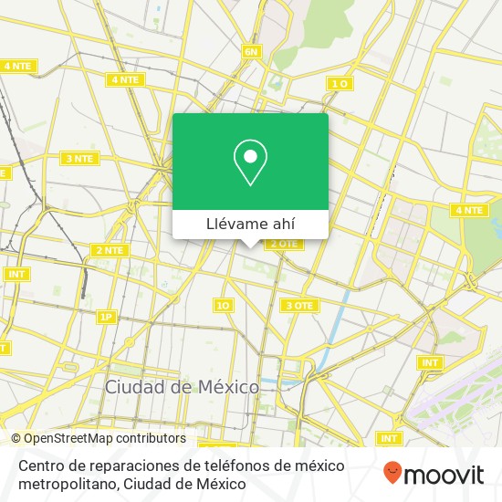 Mapa de Centro de reparaciones de teléfonos de méxico metropolitano