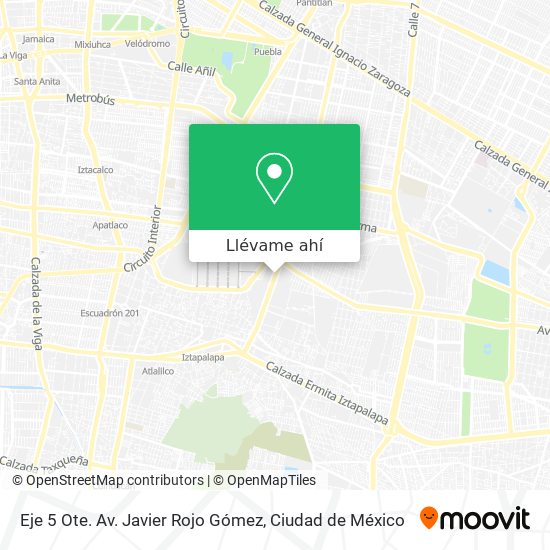 Mapa de Eje 5 Ote. Av. Javier Rojo Gómez