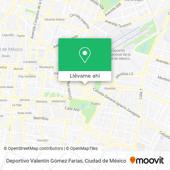 Mapa de Deportivo Valentín Gómez Farías