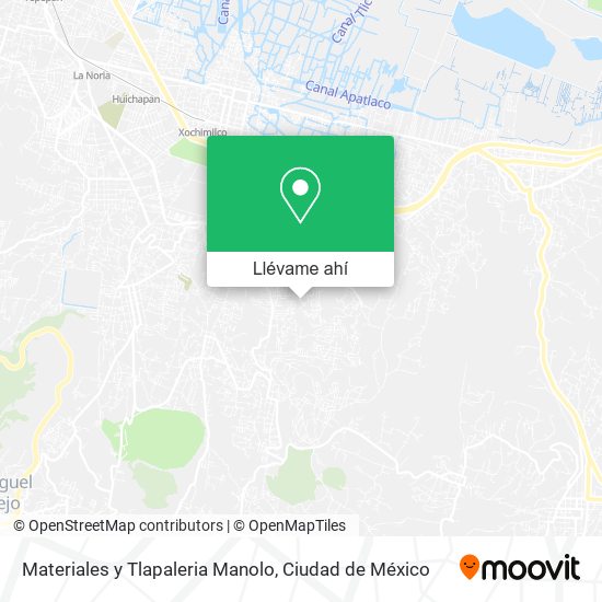 Mapa de Materiales y Tlapaleria Manolo