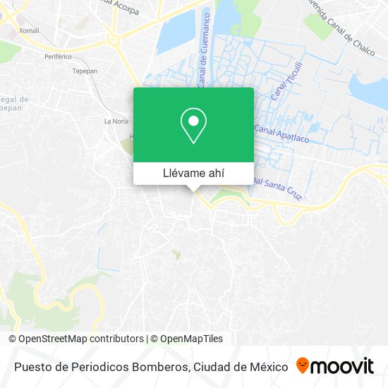 Mapa de Puesto de Periodicos Bomberos