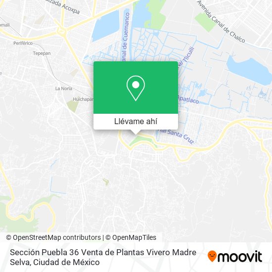 Mapa de Sección Puebla 36 Venta de Plantas Vivero Madre Selva