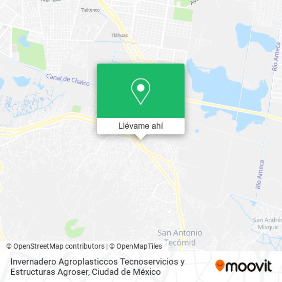 Mapa de Invernadero Agroplasticcos Tecnoservicios y Estructuras Agroser