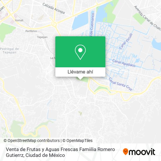 Mapa de Venta de Frutas y Aguas Frescas Famiilia Romero Gutierrz