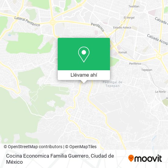 Mapa de Cocina Economica Familia Guerrero