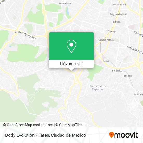 Mapa de Body Evolution Pilates