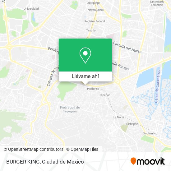 Mapa de BURGER KING