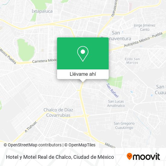 Mapa de Hotel y Motel Real de Chalco