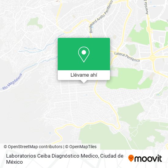 Mapa de Laboratorios Ceiba Diagnóstico Medico