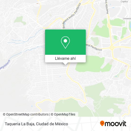 Mapa de Taqueria La Baja