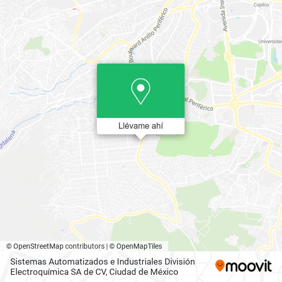 Mapa de Sistemas Automatizados e Industriales División Electroquímica SA de CV