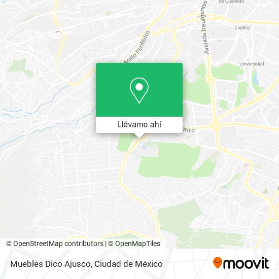 Mapa de Muebles Dico Ajusco