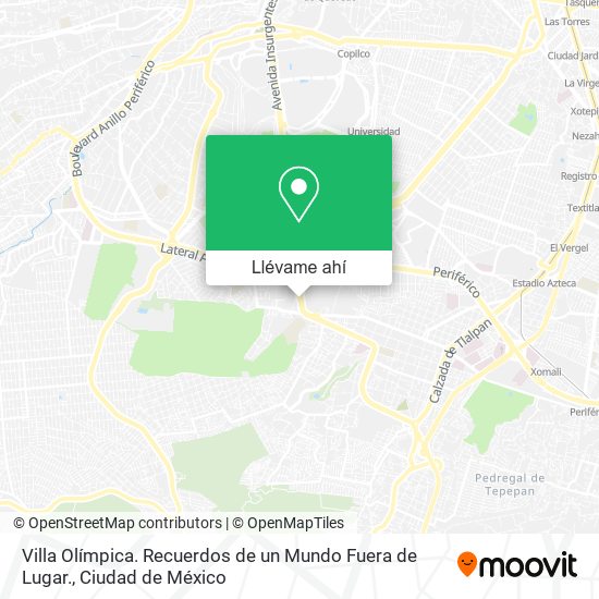 Mapa de Villa Olímpica. Recuerdos de un Mundo Fuera de Lugar.