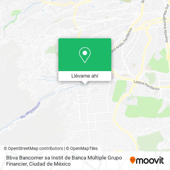 Mapa de Bbva Bancomer sa Instit de Banca Múltiple Grupo Financier