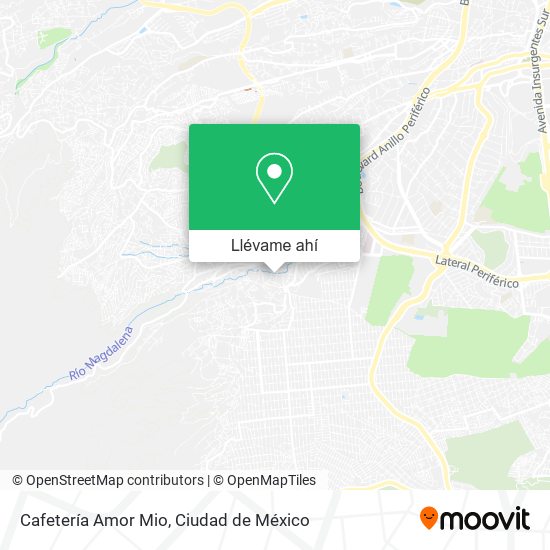 Mapa de Cafetería Amor Mio