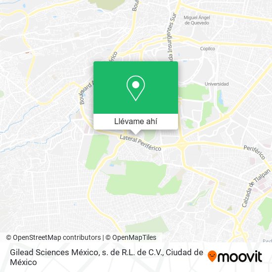 Mapa de Gilead Sciences México, s. de R.L. de C.V.