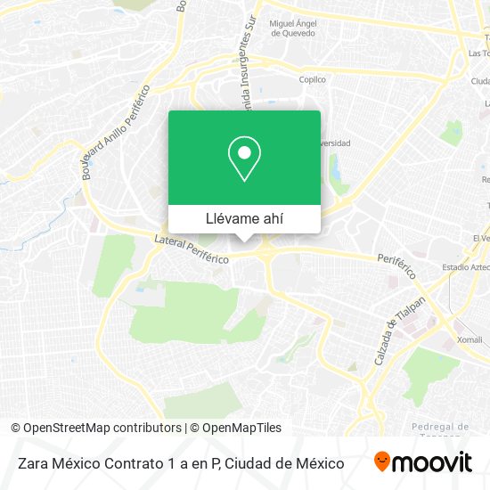 Mapa de Zara México Contrato 1 a en P