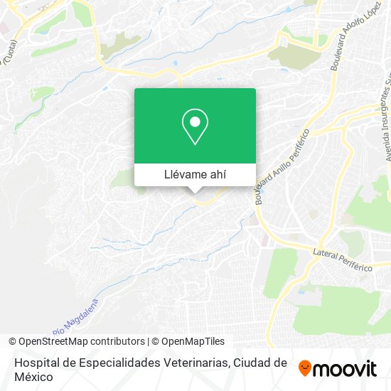Mapa de Hospital de Especialidades Veterinarias