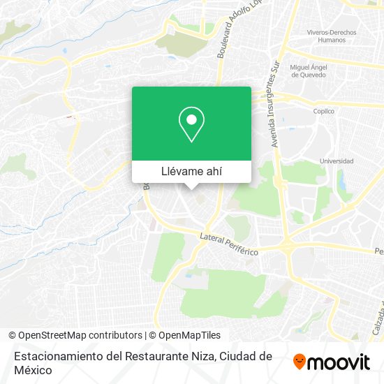 Mapa de Estacionamiento del Restaurante Niza
