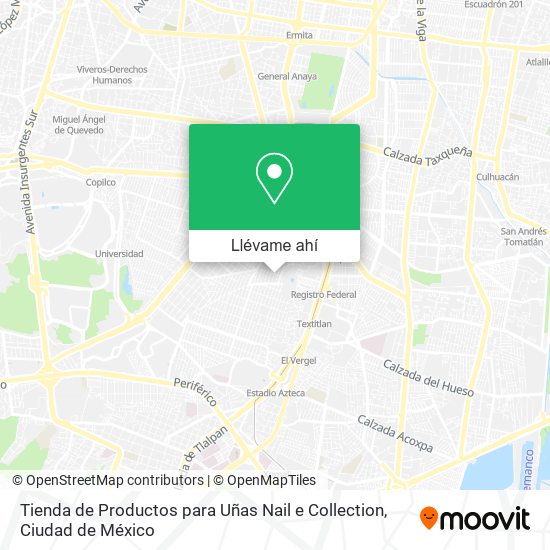 Mapa de Tienda de Productos para Uñas Nail e Collection