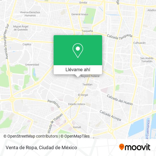 Mapa de Venta de Ropa