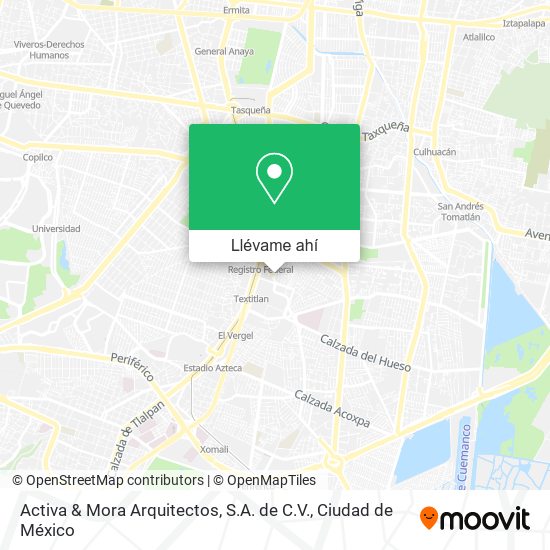 Mapa de Activa & Mora Arquitectos, S.A. de C.V.